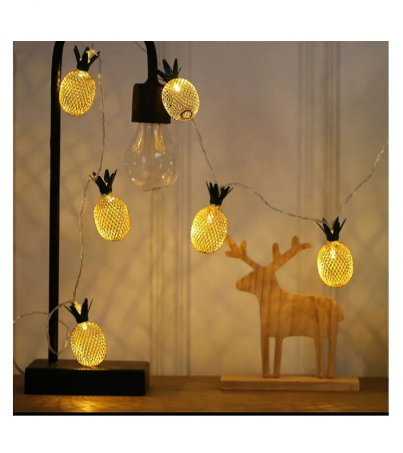 Fairy String Light With 10 Pieces 2 Meter For Photo Hanging, Warm White, Pineapple