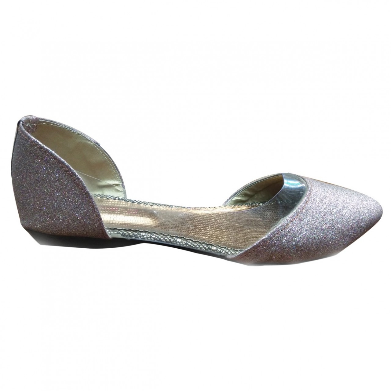 Fancy Partywear Broach Khussa Shoes For Women - Silver - 9 To 11