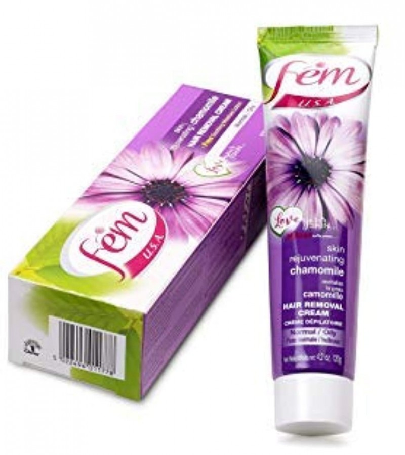 Fem Hair Removal Cream 120 ML With Free Smoothing Lotion Chamomile