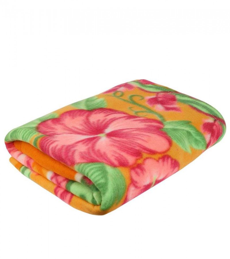 Fleece Printed Single Bed Blanket Large Size Multicolored