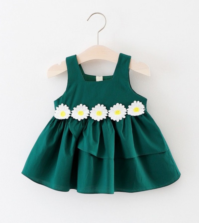 Flower  New Sleeveless Newborn Dresses for Baby Girls Summer Birthday Party Dress Baby Clothing