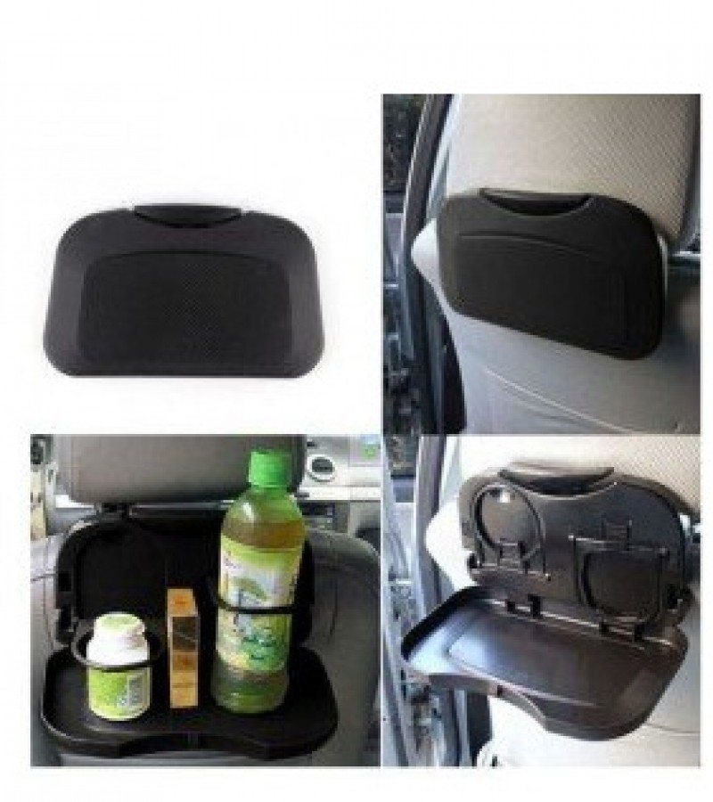 Folding Auto Car Back Seat Table Drink Food Cup Tray Holder Stand