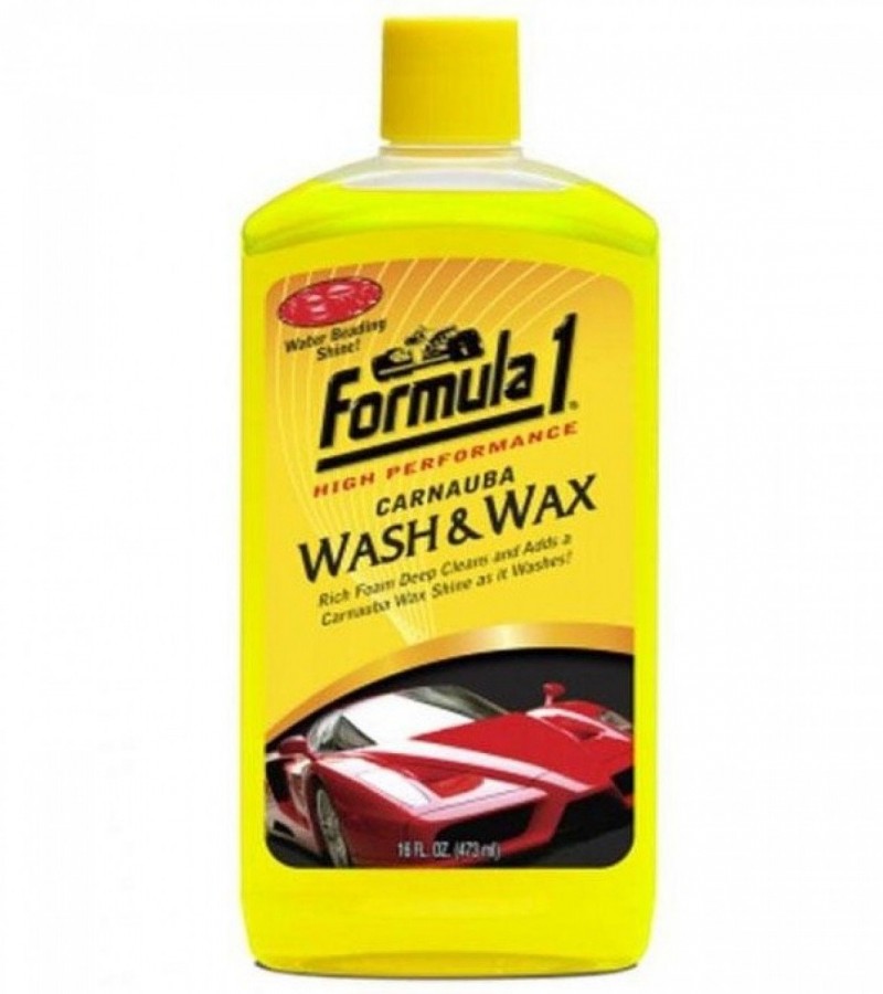 Formula 1 Carnauba Wash & Wax – Dirt Remover & Shiner – 473 ml