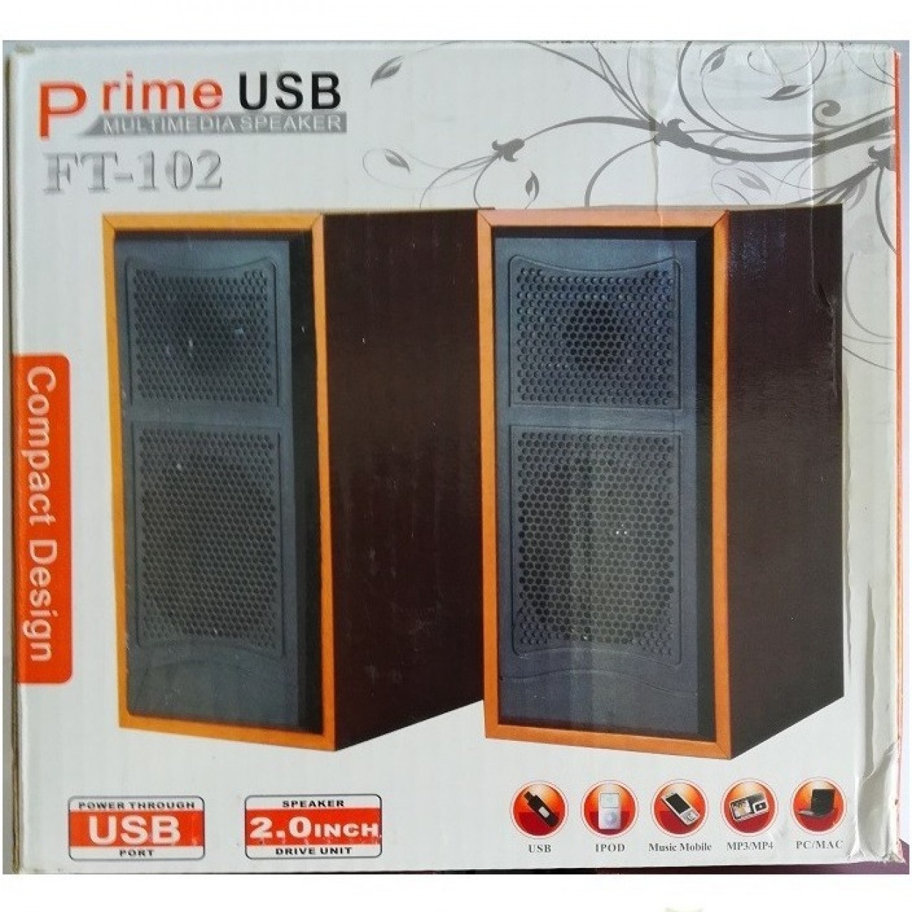FT 102 Portable Multimedia Speakers for Laptops & Mobiles - USB Power