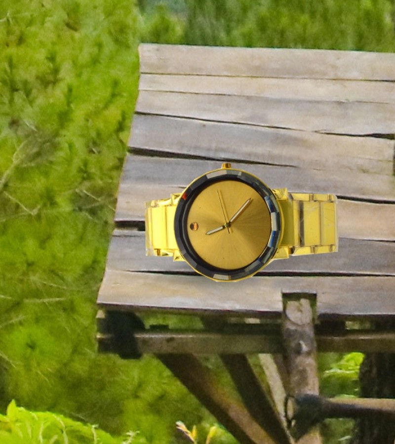 Fully Covered Golden Watch For Men