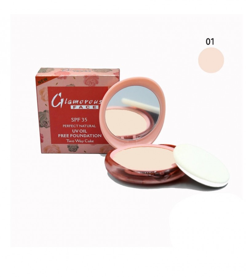 GLAMOROUS FACE POWDER UV OIL FREE FOUNDATION TWO WAY CAKE
