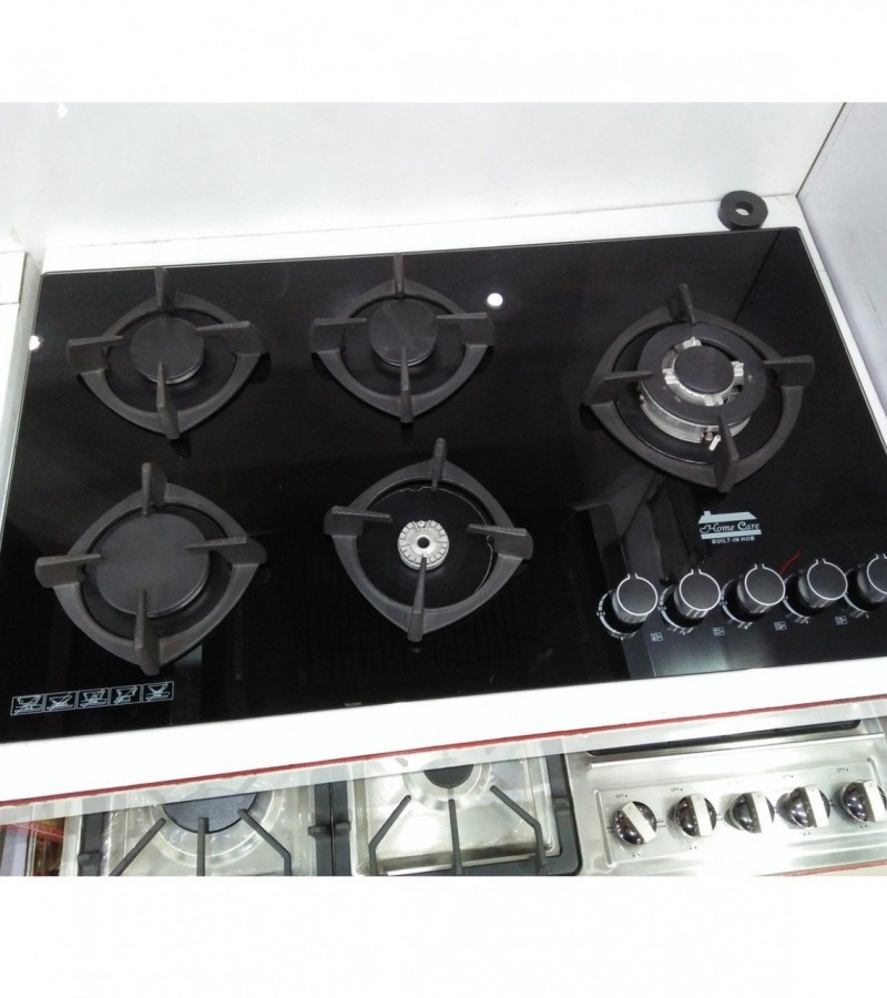 Glass Body 5 Burner Gas Stove - Kitchen Appliances