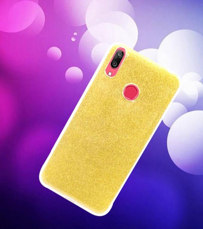 Glittery Yellow Cover For Y7 Prime 2019