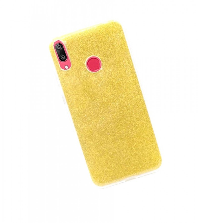 Glittery Yellow Cover For Y7 Prime 2019