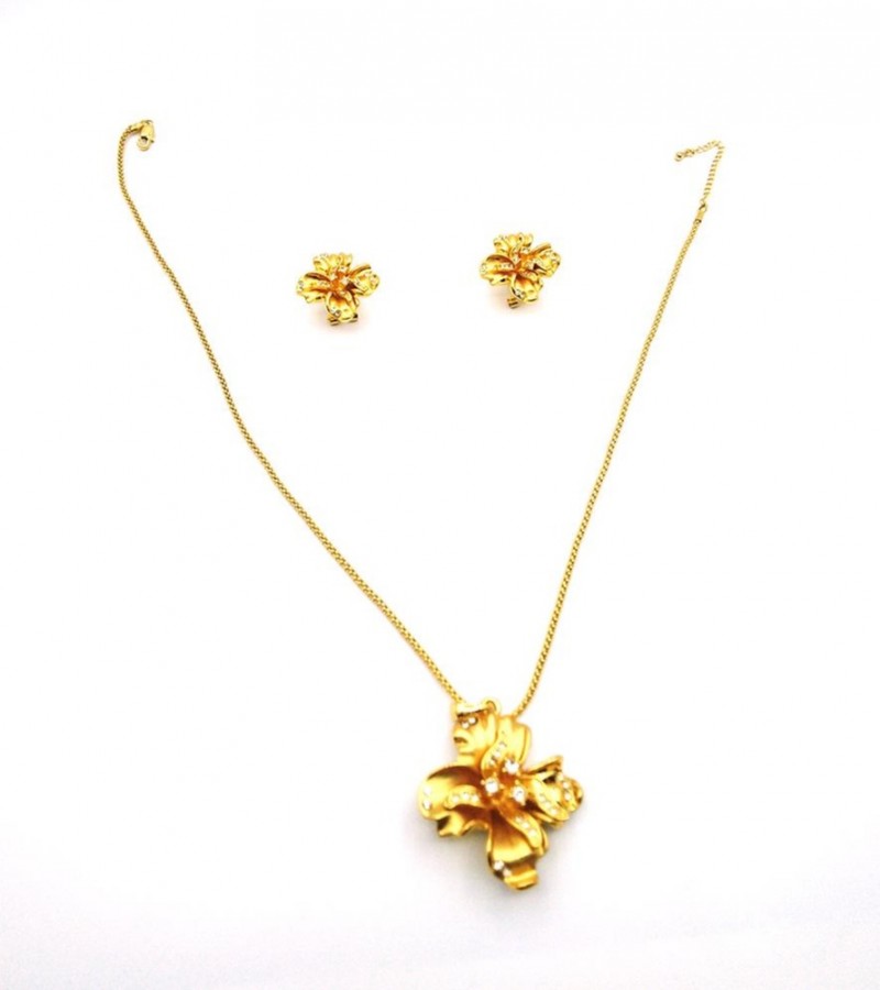 Gold Jewelry Sets Necklace and Earrings