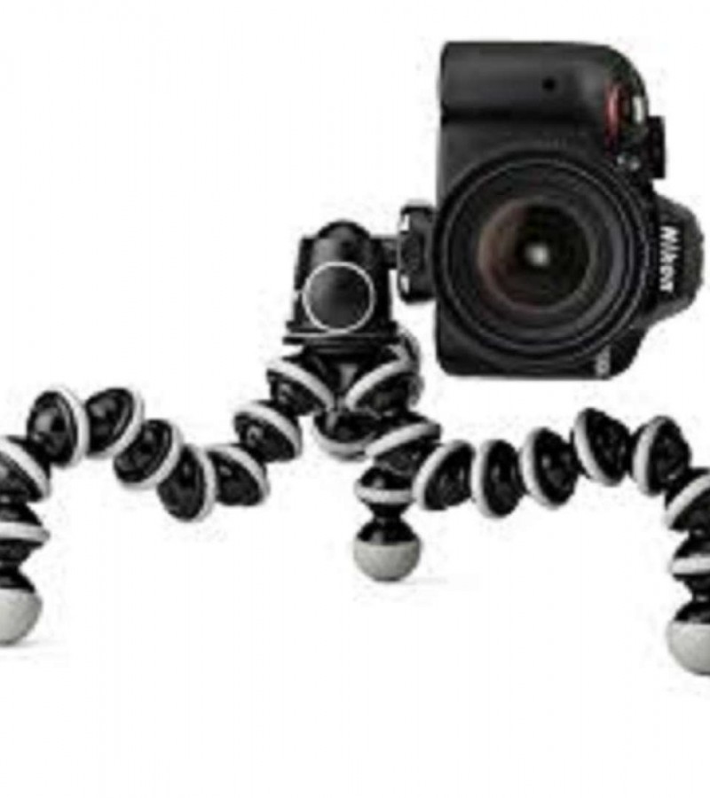Gorilla Pod Tripod Flexible Tripod For DSLR Mobile Phones and Small cameras Black & white Large Size