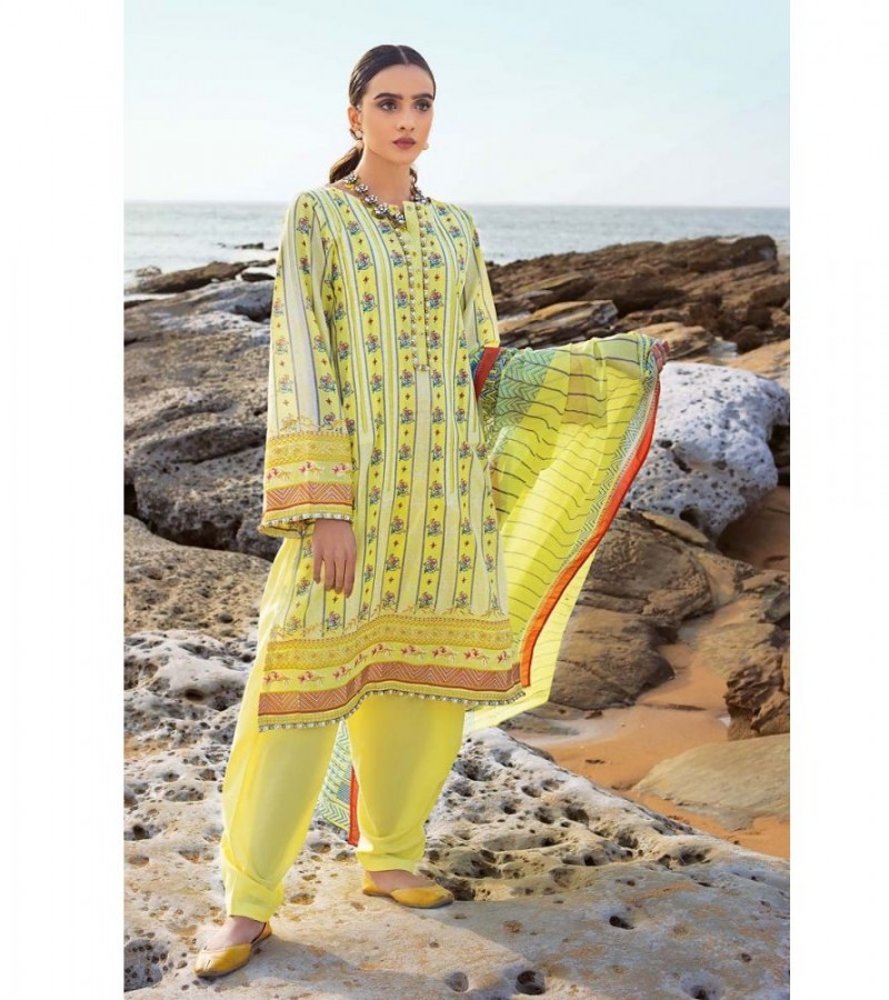 Gul Ahmed 2PC Unstitched Embroided Lawn Shirt