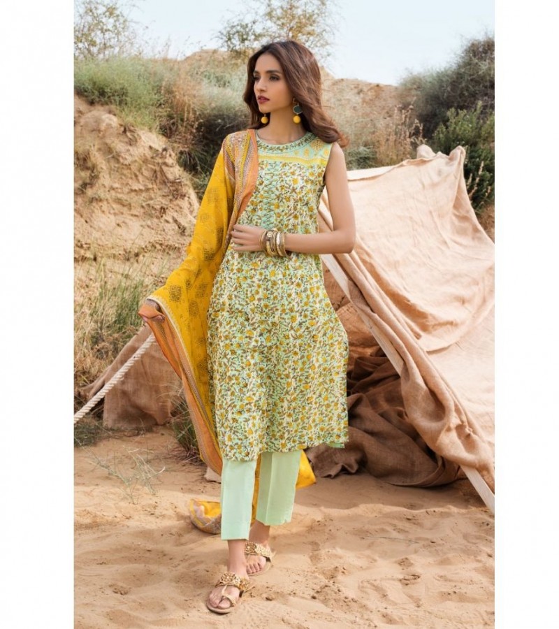 Gul Ahmed 2PC Unstitched Embroided Lawn Shirt