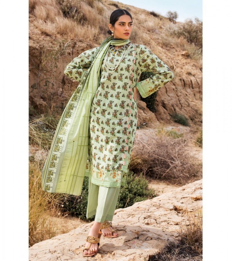 Gul Ahmed 2PC Unstitched Embroidered Lawn Suit