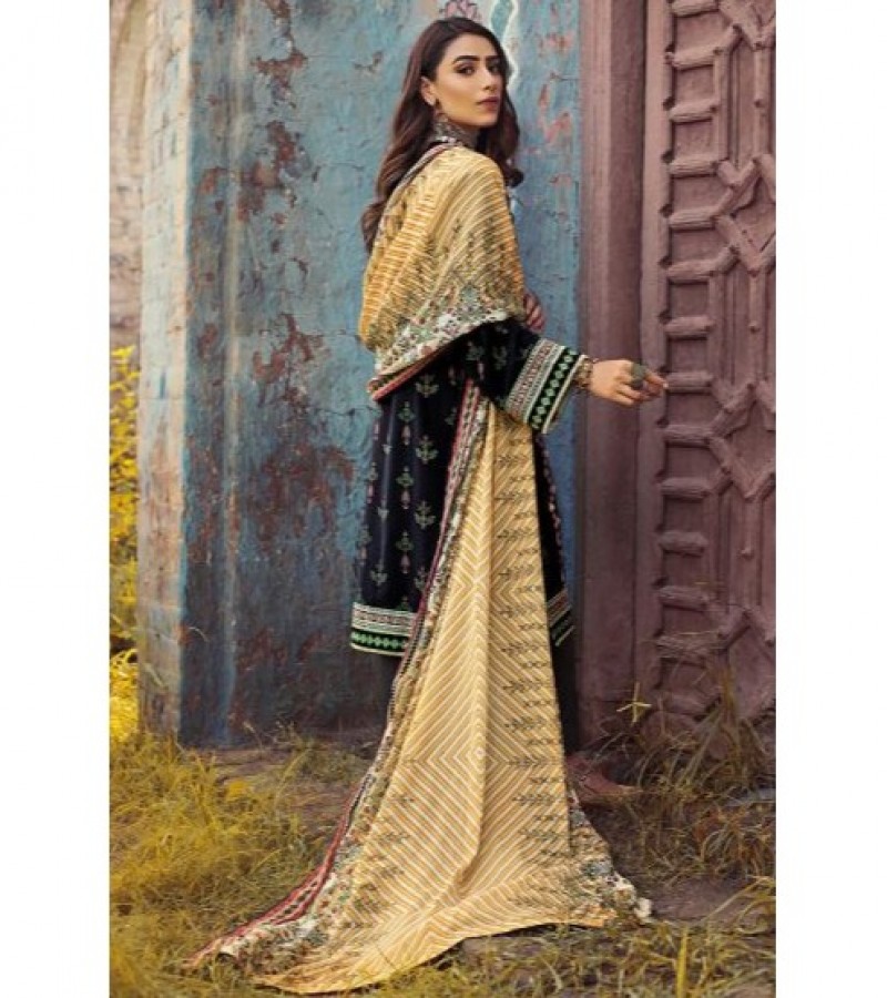 Gul Ahmed 3 PC Unstitched Embroidered Suit with Cotton Net Dupatta CD-41