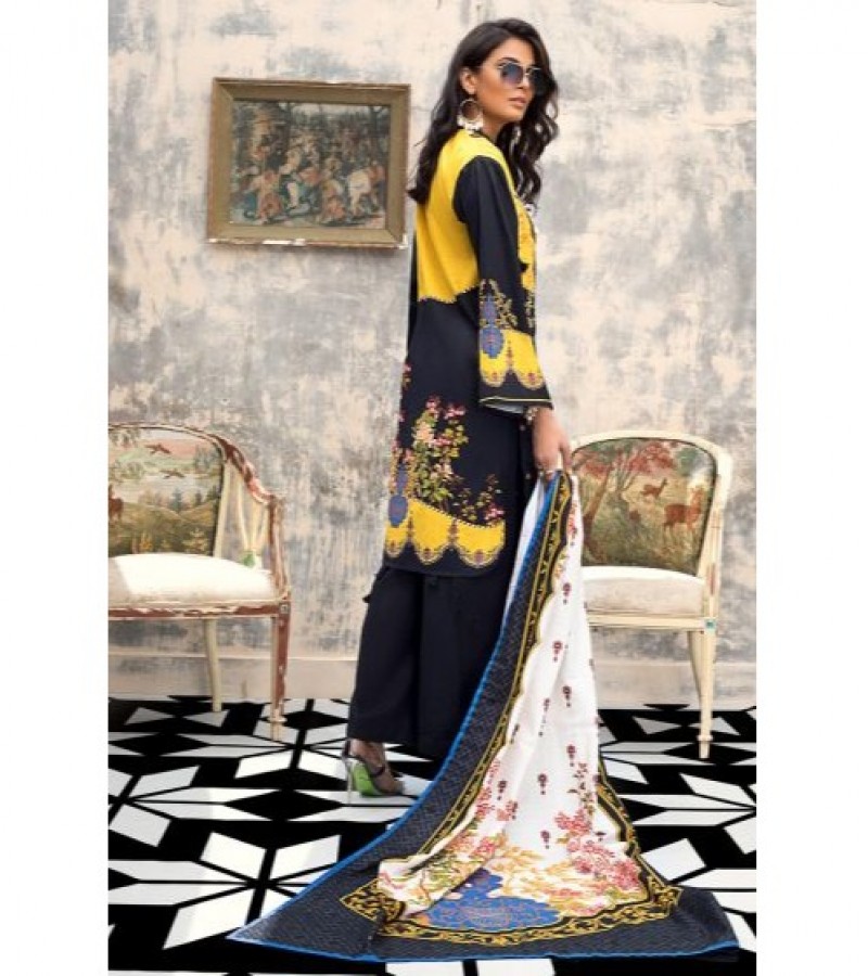 Gul Ahmed 3 PC Unstitched Khaddar Embroidered Suit K-106