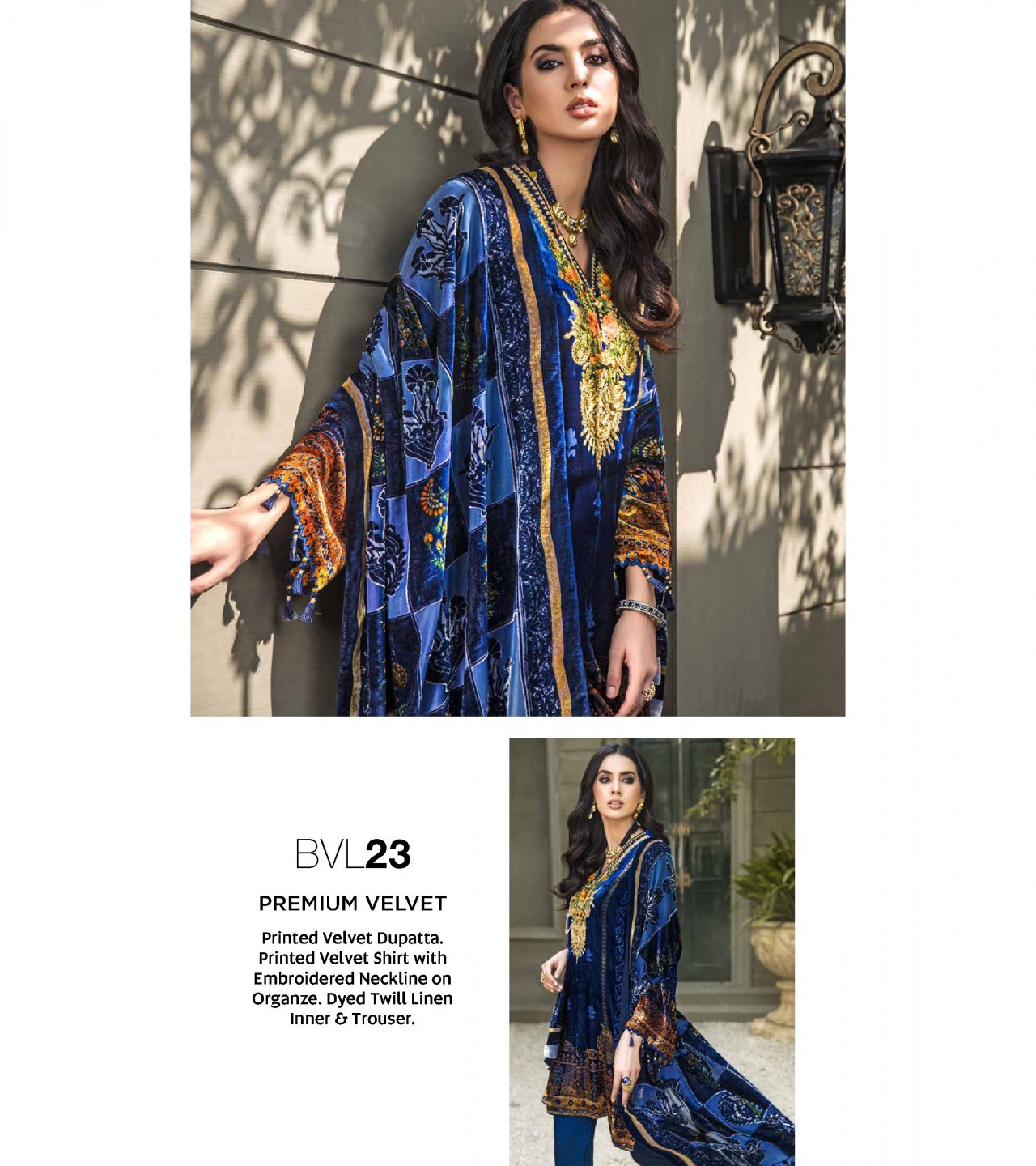 Gul Ahmed 3 PC Unstitched Printed Suit with Nylon Velvet Dupatta BVL-23