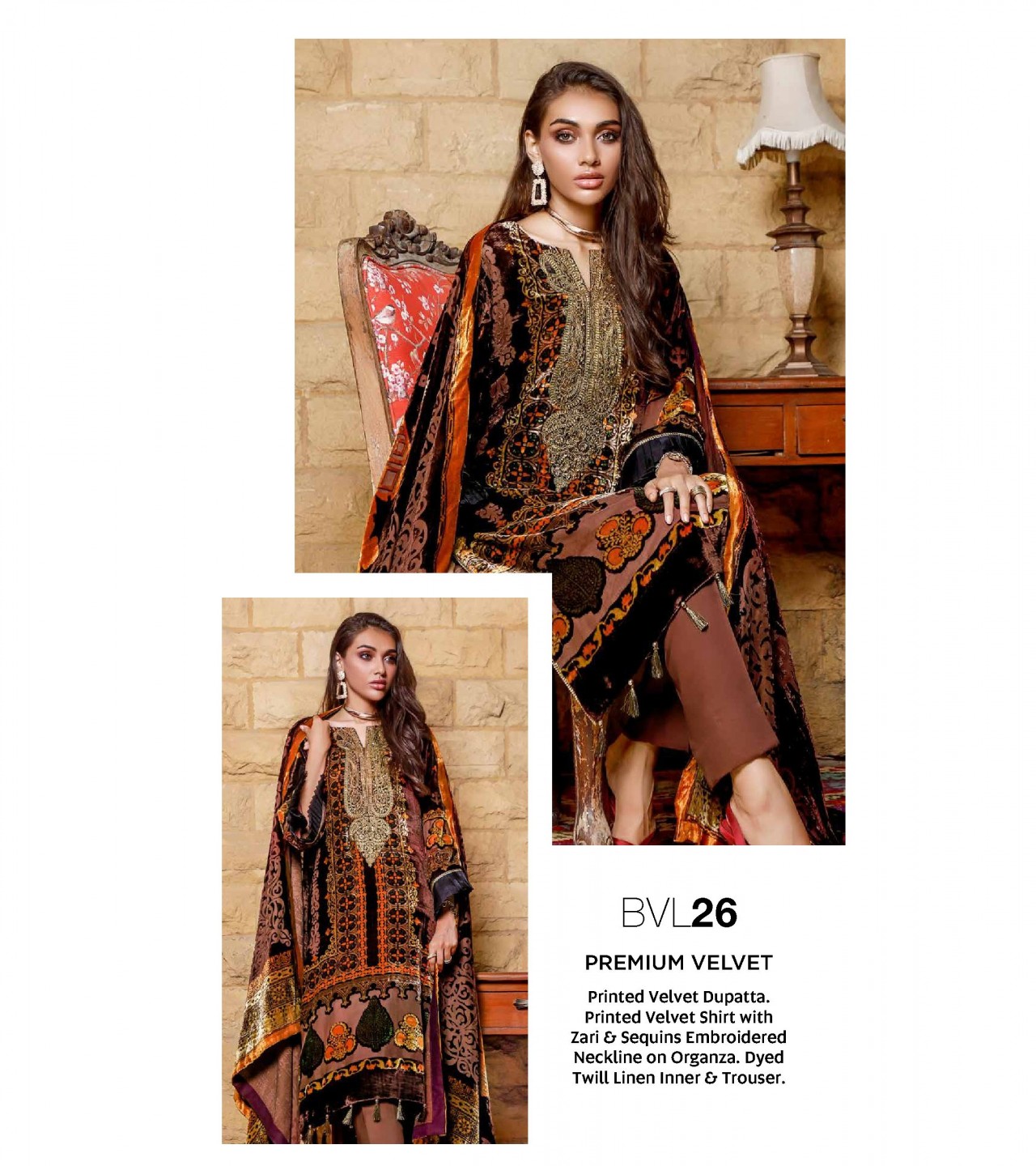 Gul Ahmed 3 PC Unstitched Printed Suit with Nylon Velvet Dupatta BVL-26