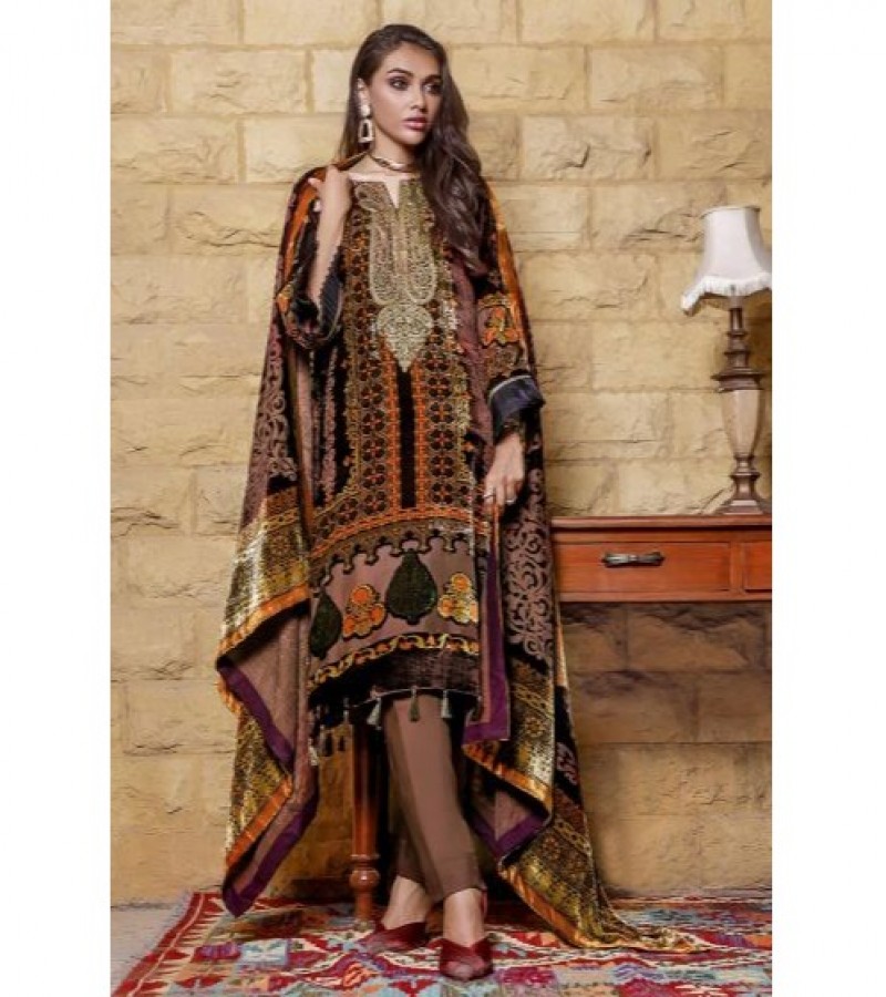 Gul Ahmed 3 PC Unstitched Printed Suit with Nylon Velvet Dupatta BVL-26