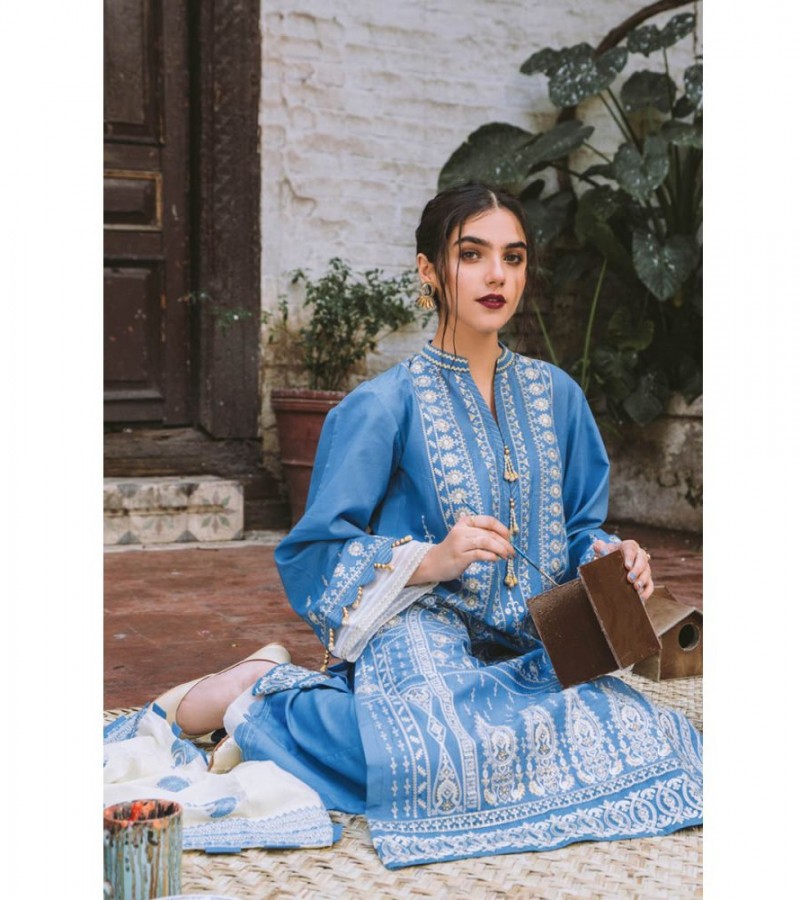 Gul Ahmed 3PC Unstitched Embroidered Lawn Suit