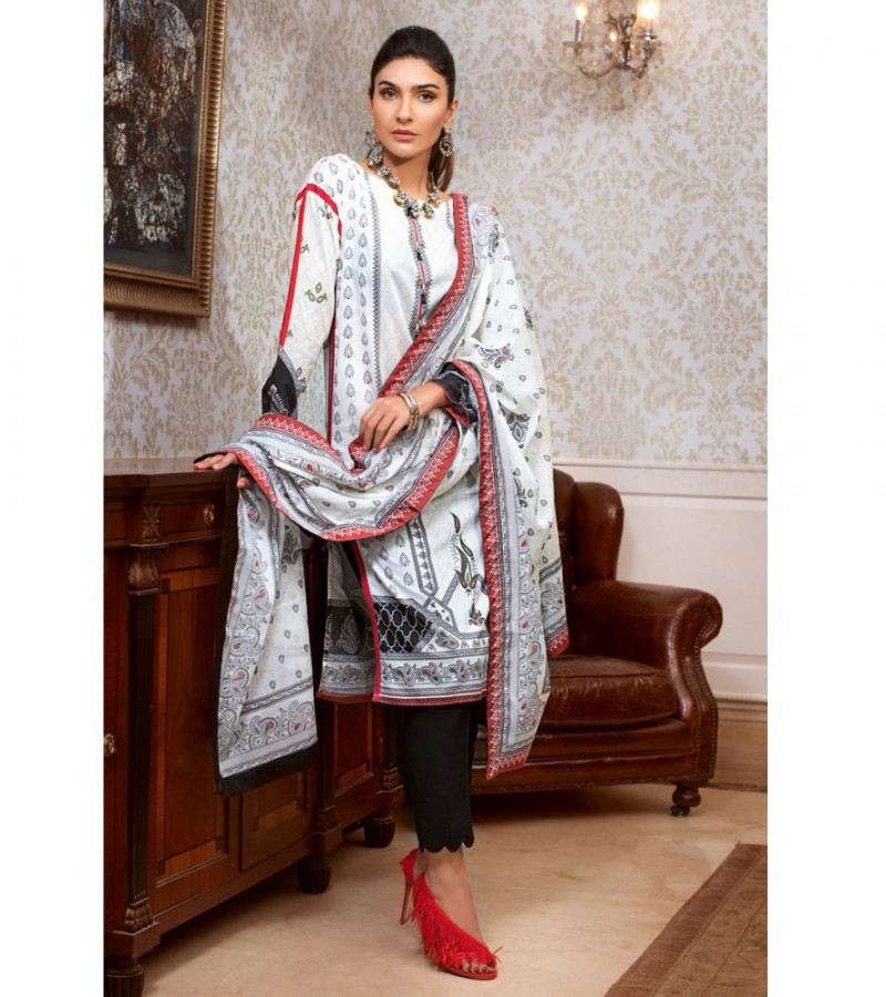 Gul Ahmed 3PC Unstitched Lawn Suit with Chiffon Dupatta