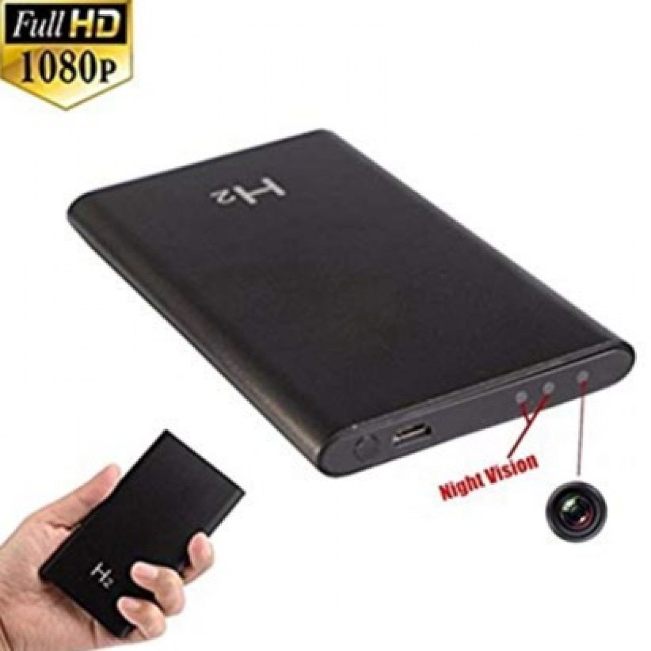 H2 DVR Mobile Power Bank With HD Hidden Camera – 1080P Night Vision