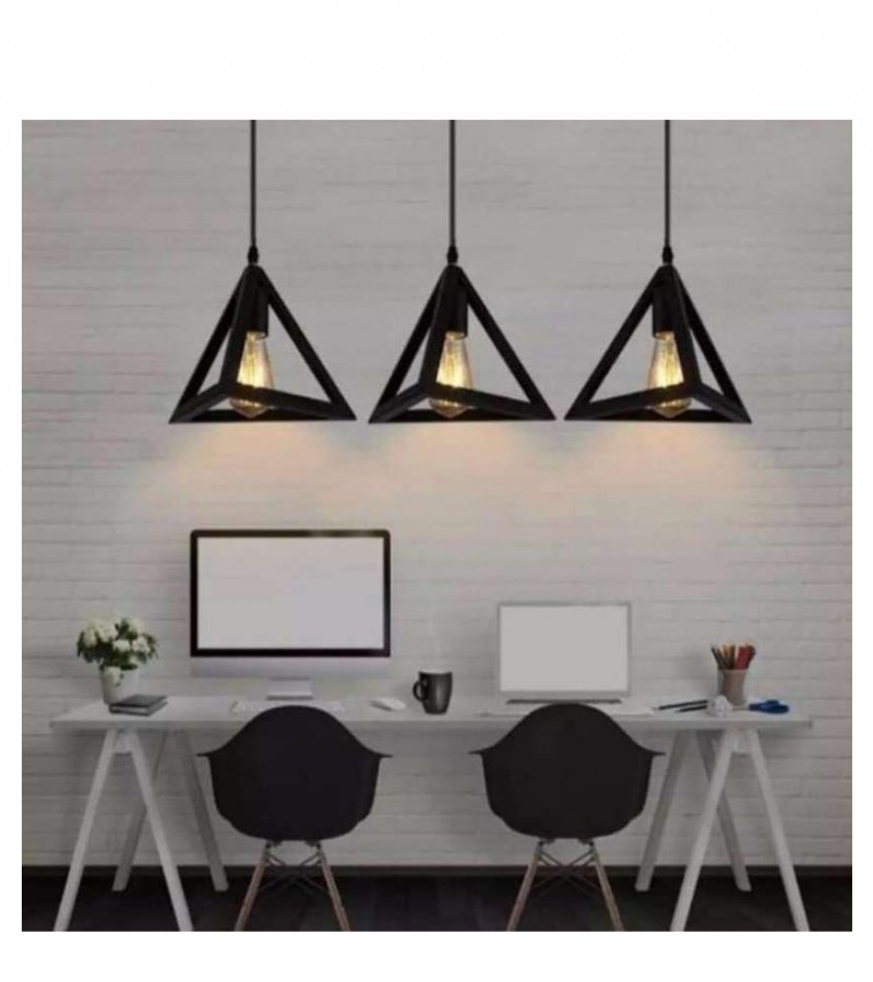 Hanging Light Triangle Shape Without Bulb