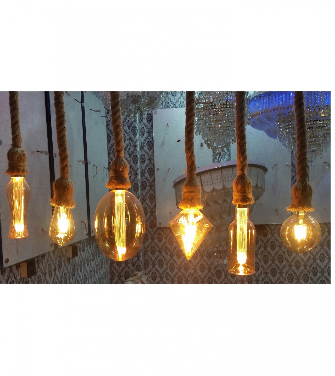 Hanging Rope Pendent Light Imported