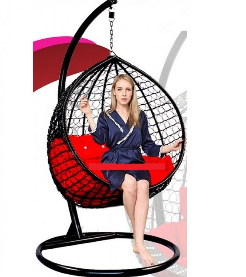 Hanging Swing Chair Adult jhoola- Egg shape Rattan Patio Swing Jhula – Rocking Wicker hammock