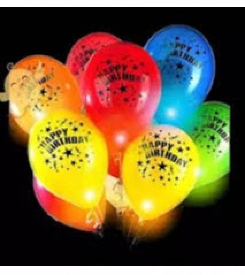 Happy Birthday LED Balloons-Pack of 5