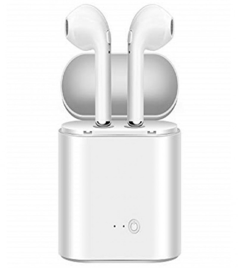 HBQ i7S TWS Wireless Airpods with Power Bank - White
