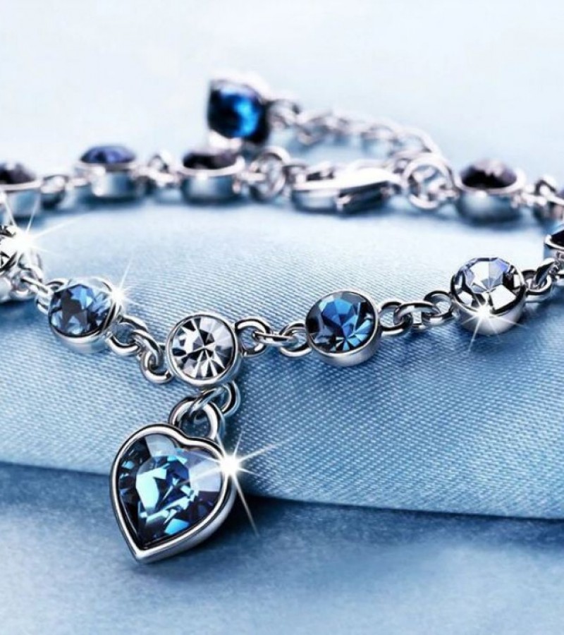 Heart Shaped Crystal Zircon Bracelet