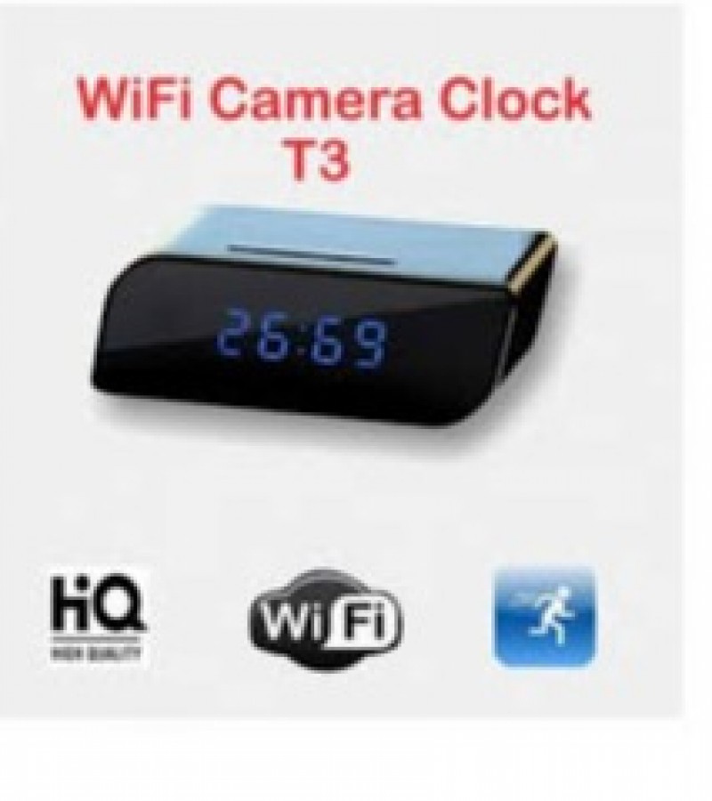 Hidden T3 WiFi Table Clock HD 1080P