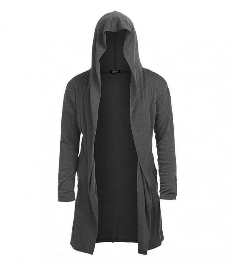 Hooded Charcoal Cardigan