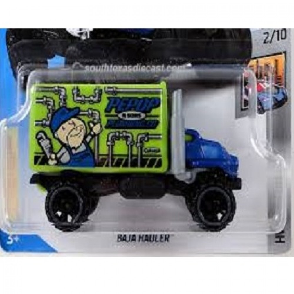 Hot Wheels Hot Trucks Baja Hauler (Box Truck) Toy Car