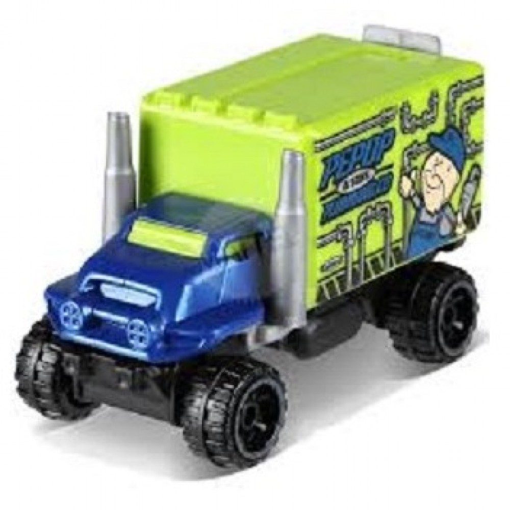 Hot Wheels Hot Trucks Baja Hauler (Box Truck) Toy Car