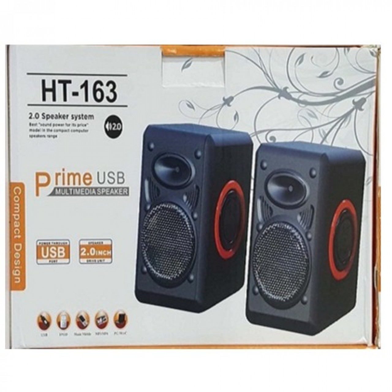 HT-163 Portable Multimedia Speakers for Laptops & Mobiles - USB Power