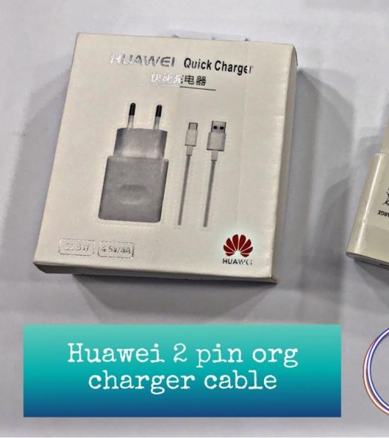 Huawei 2 Pin Fast Paking Charger With Cable