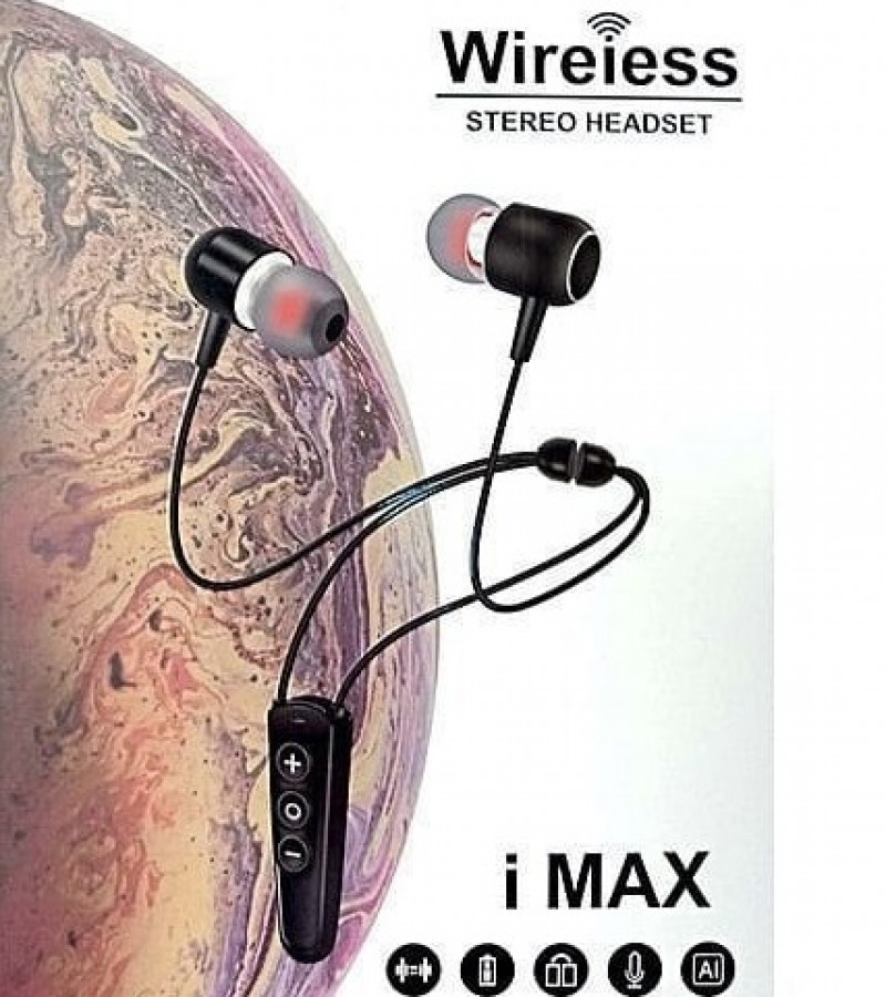 i-Max Wireless Bluetooth Magnetic Handsfree Headset