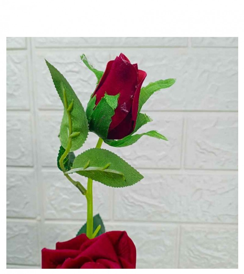 Imported Artificial Rose Flowers With Grass Pot For Home Decoration Plant for Office Table