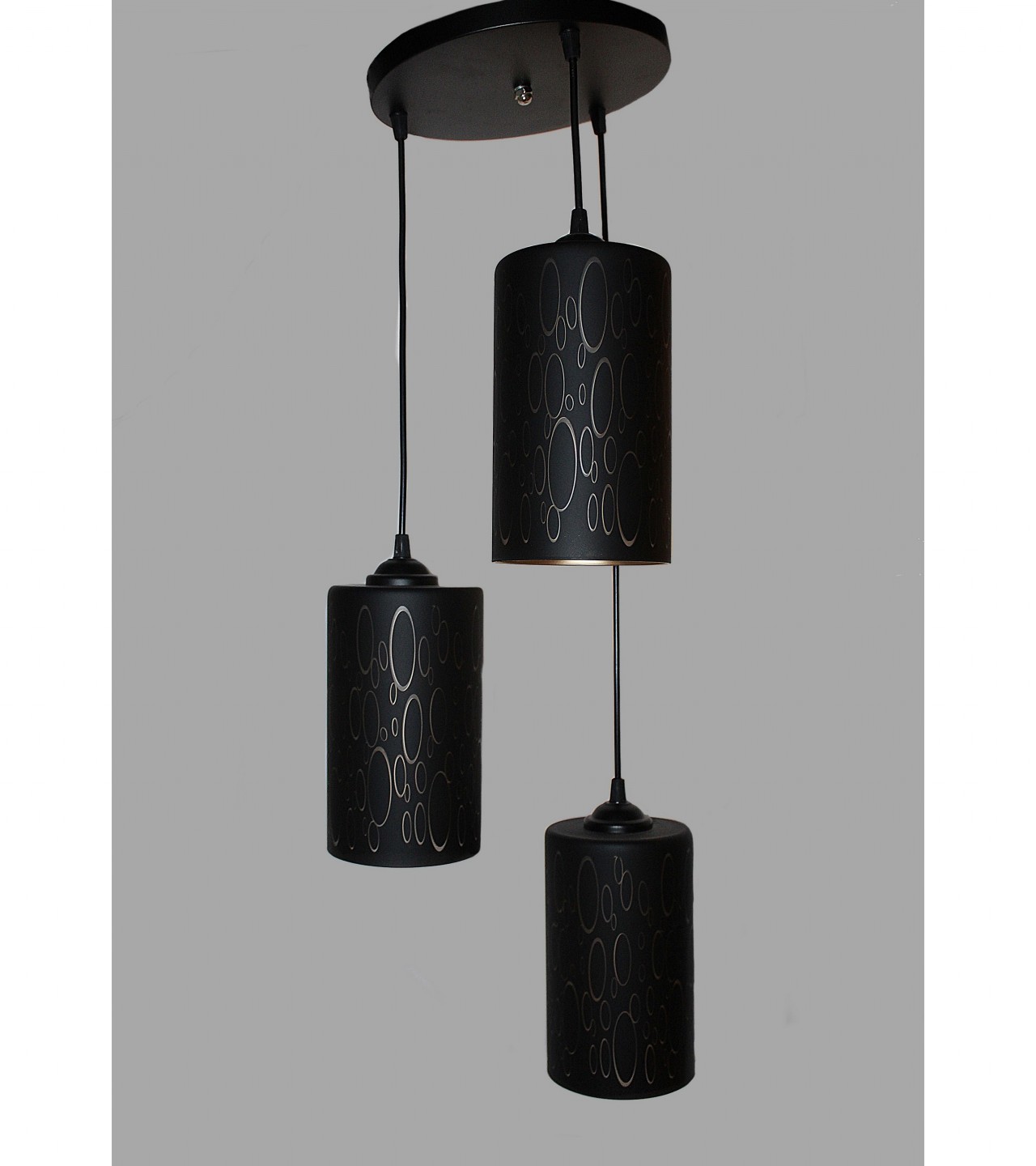 Imported Cylinder Shape Circle Design Glass Hanging Light/ Chandelier