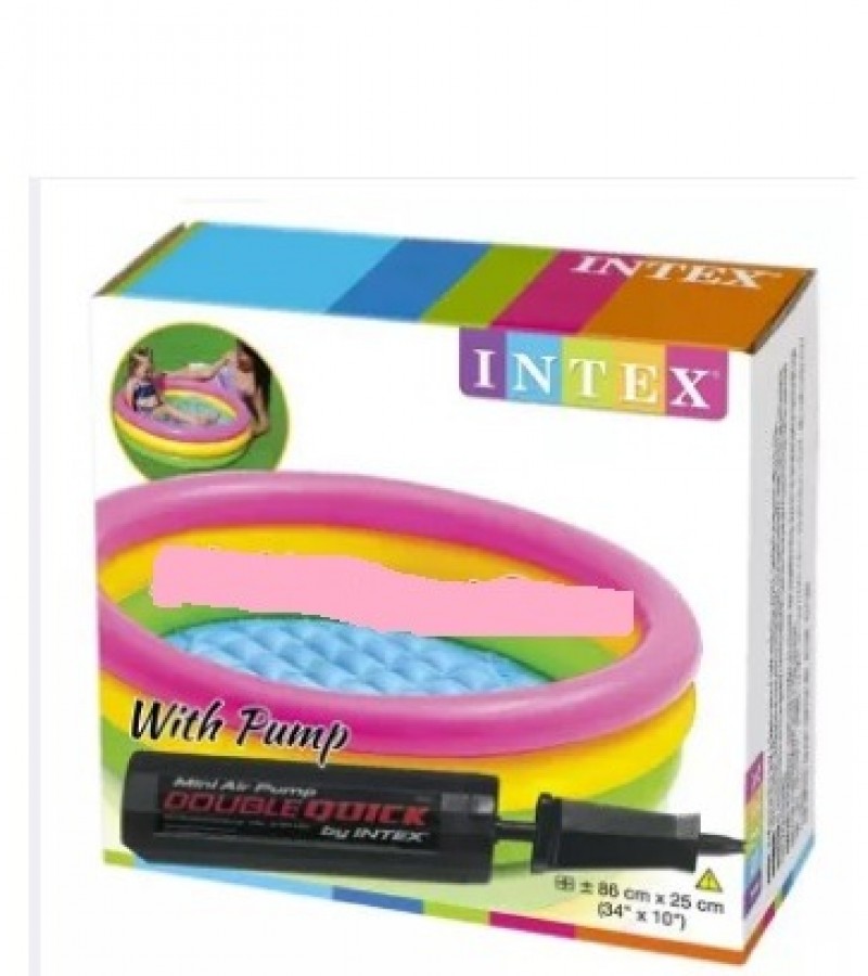 Intex Sunset Glow Baby Pool 3 Ft With Air Pump