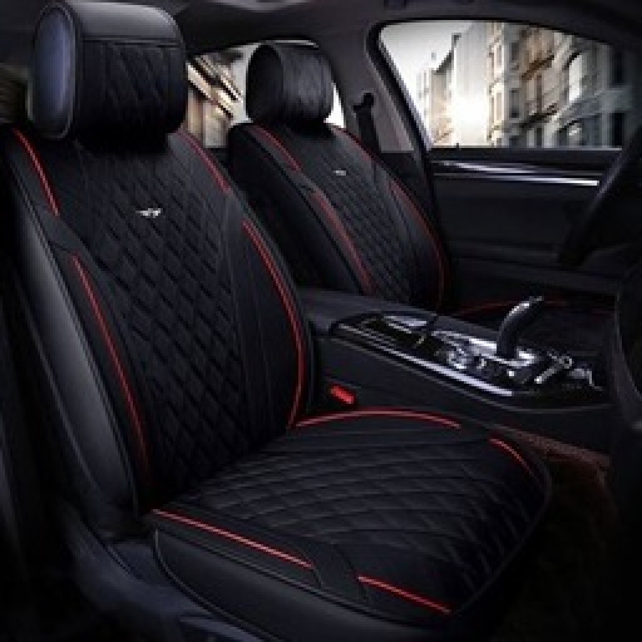 Japanese Universal Luxurious Seat Covers For Car  -5 Seats - Black