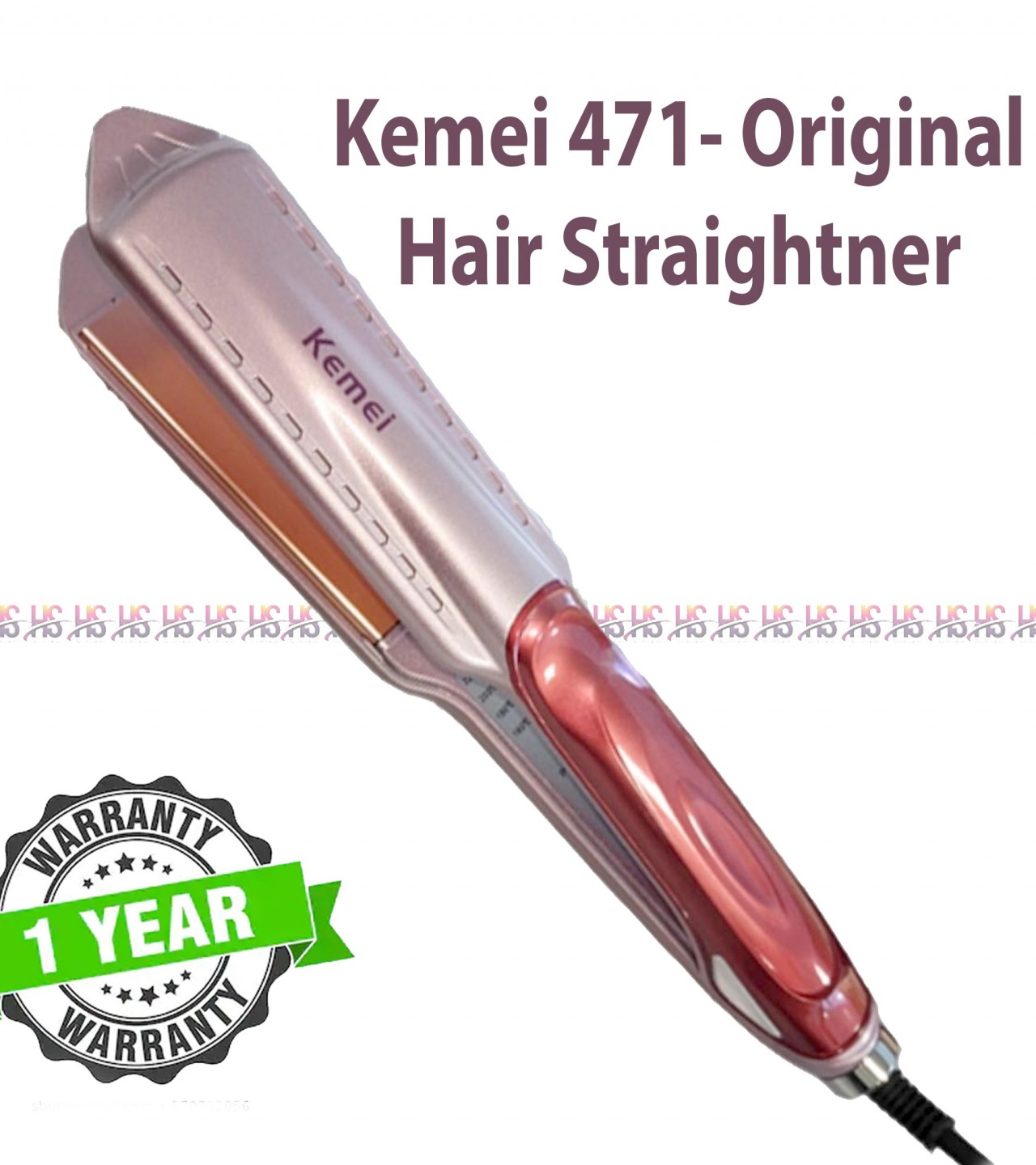 Kemei 471 Professional Hair Straightener Original - 1 year Brand Warranty