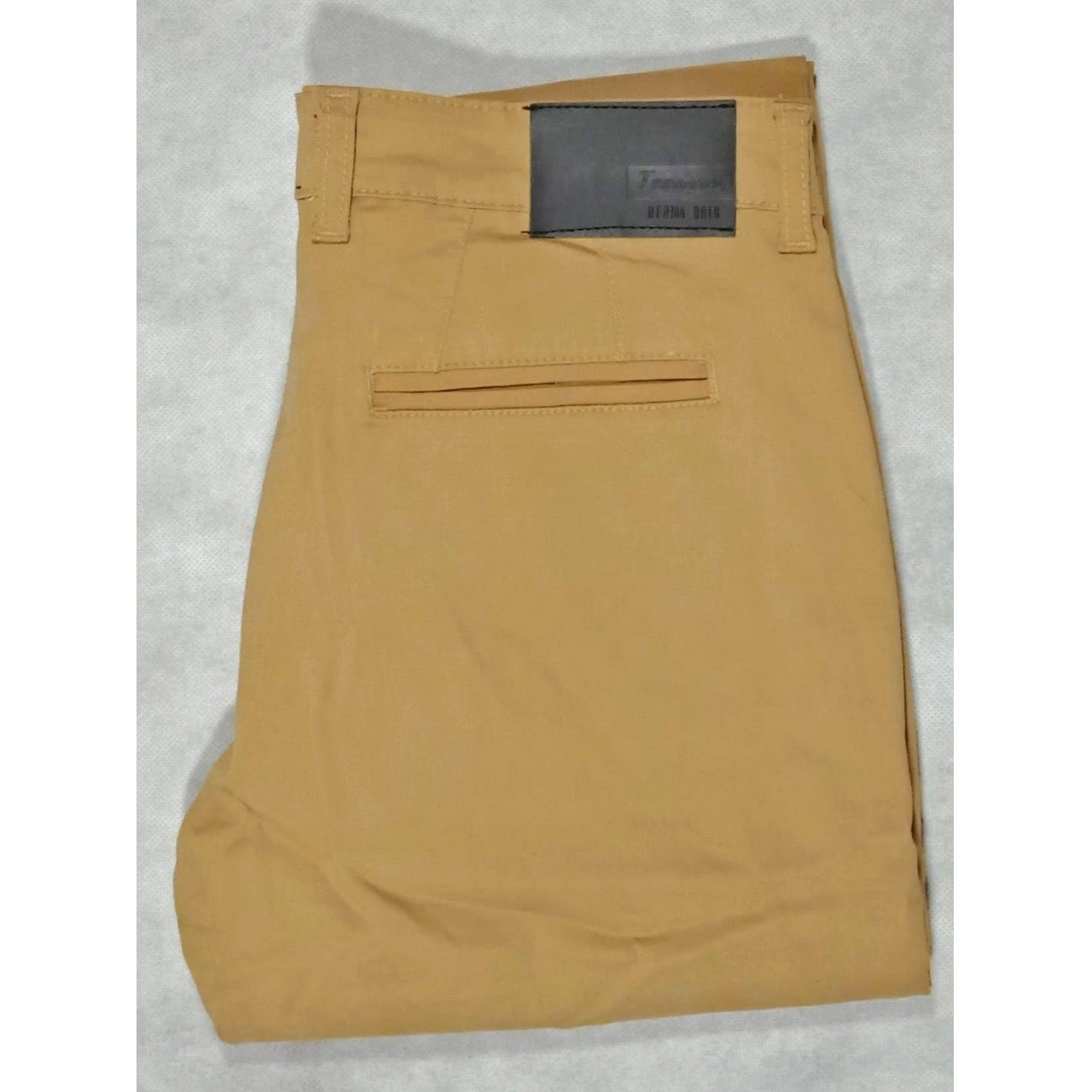 Khaki Cotton Pant In Stretchable Fabric For Men