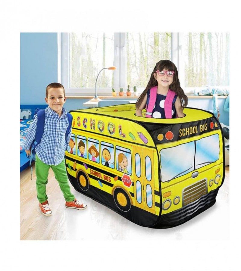 Kiddie Play School Bus Pop Up Play Tent for Kids Boys & Girls