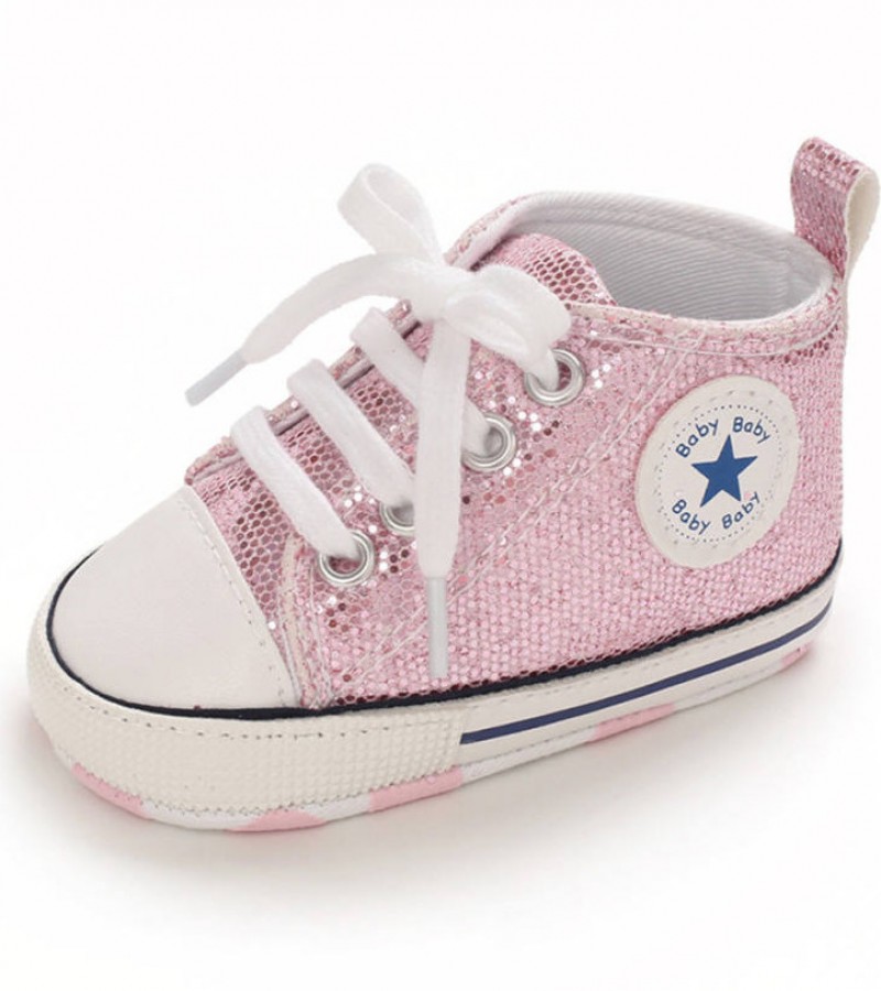 Kidlove Baby Shoes Soft-soled with Sequin Toddler Shoes for 0-18m Babies