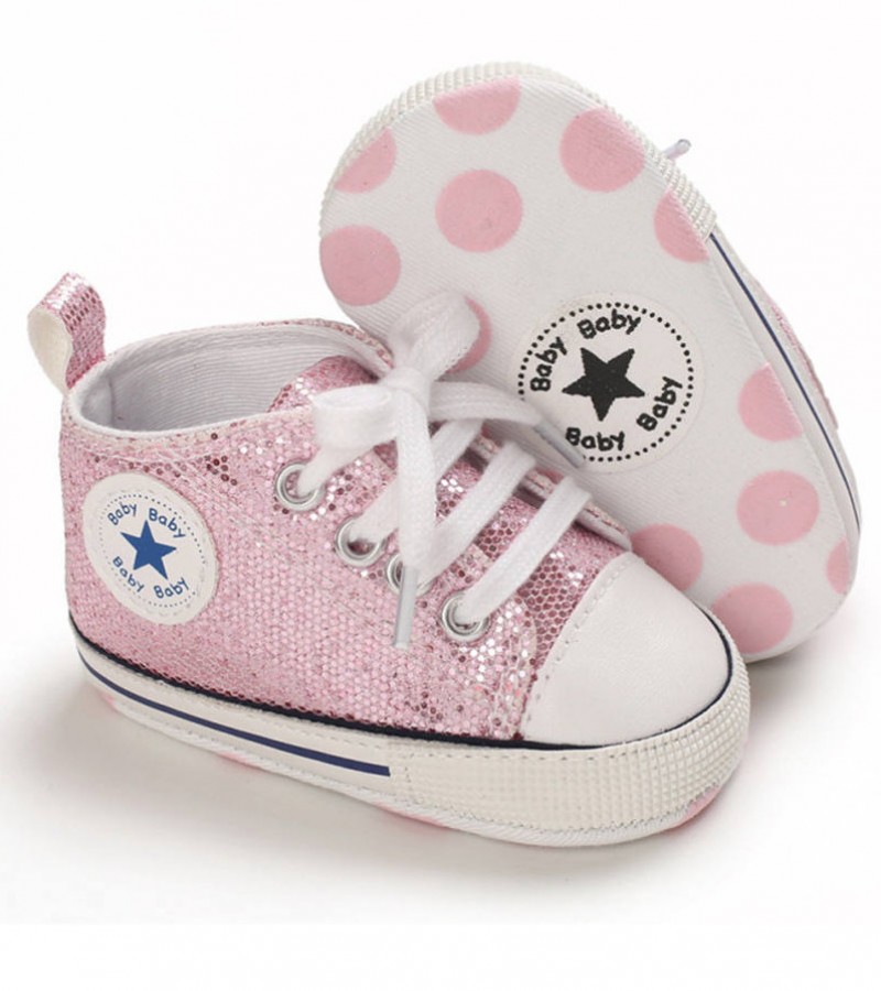 Kidlove Baby Shoes Soft-soled with Sequin Toddler Shoes for 0-18m Babies