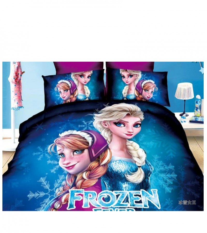 Kids Cartoon Single Bedsheet with 1 Pillow Cover