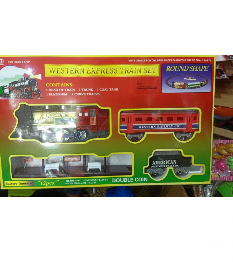 Kids toys Western Express Train Set, 12 Pieces For Boys
